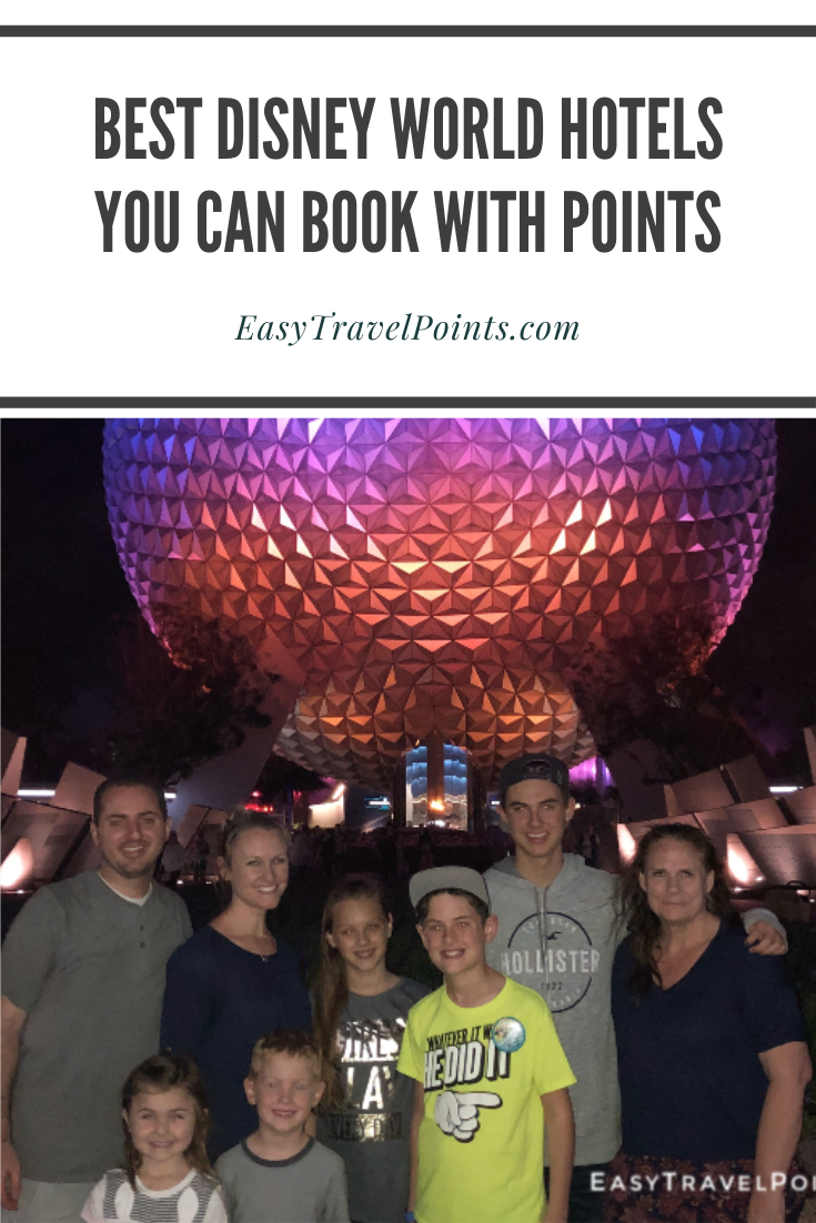 Here's are the best Walt Disney World hotels where you can use your points to stay for free! It's a great way to save a ton of money on a Disney vacation! From Disney hotels to properties close by, there's an option for everyone. #howtosavemoneyondisneyworldhotels #disneyvacationhacks #budgetdisneyworldhotels #disneyworldresorthotels