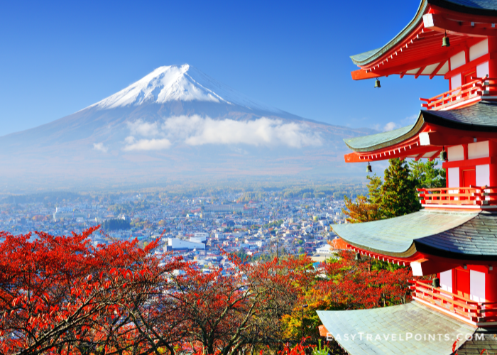 Japan with Mount Fuji in the background