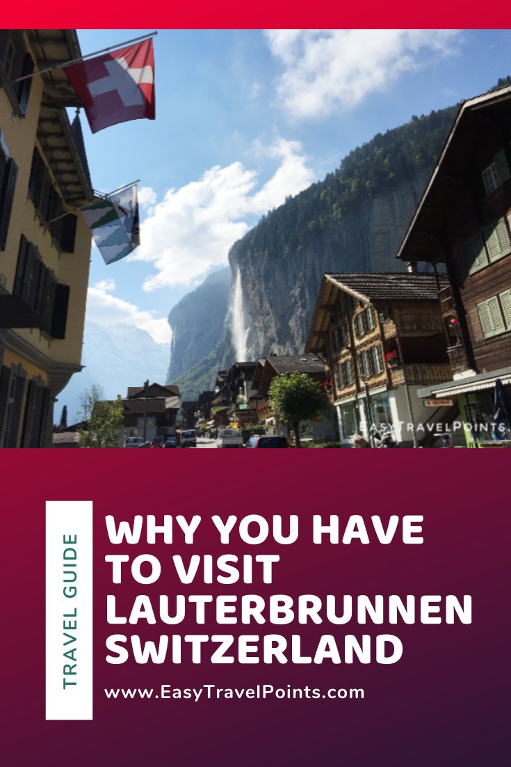 Lauterbrunnen, Switzerland is one of the most beautiful places in the world to visit.  Nestled in a valley, surrounded by the Swiss Alps, this breathtaking town should be on everyone's travel bucket list. With gorgeous waterfalls and majestic mountains, there's no place like it on earth.  #lauterbrunnenswitzerland #lauterbrunnenhotels #lauterbrunnenthingstodo #lauterbrunnentravelguide #besteuropeanvacation