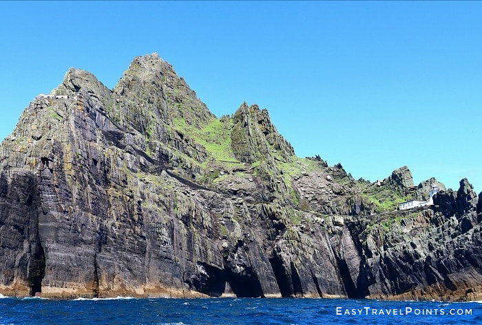 view of skellig michael island from a boat